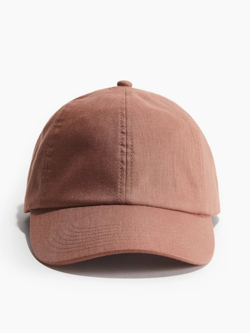 NWT. H&M. Linen Baseball Hat. Dusty Pink. M/L.